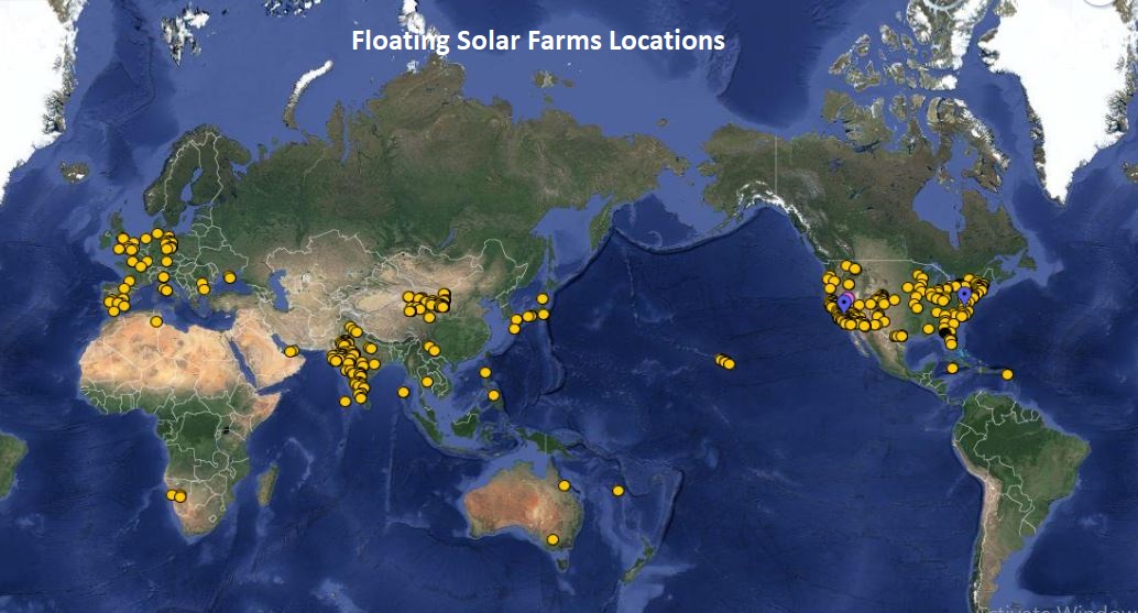 Floating Solar Farms Locations